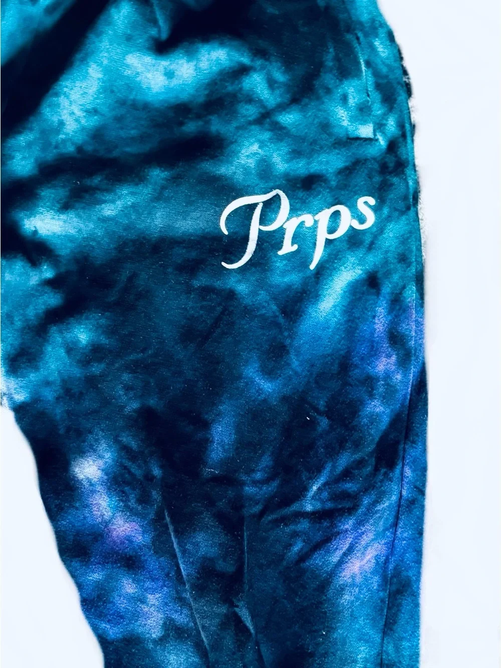 PRPS men’s/ unisex Black Blue Purple Tie-Dye Joggers